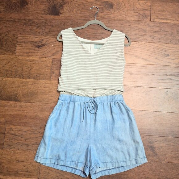 SKIES ARE BLUE Faux Two-Piece Sleeveless Romper NEW WITHOUT TAG Size Medium - Picture 7 of 10